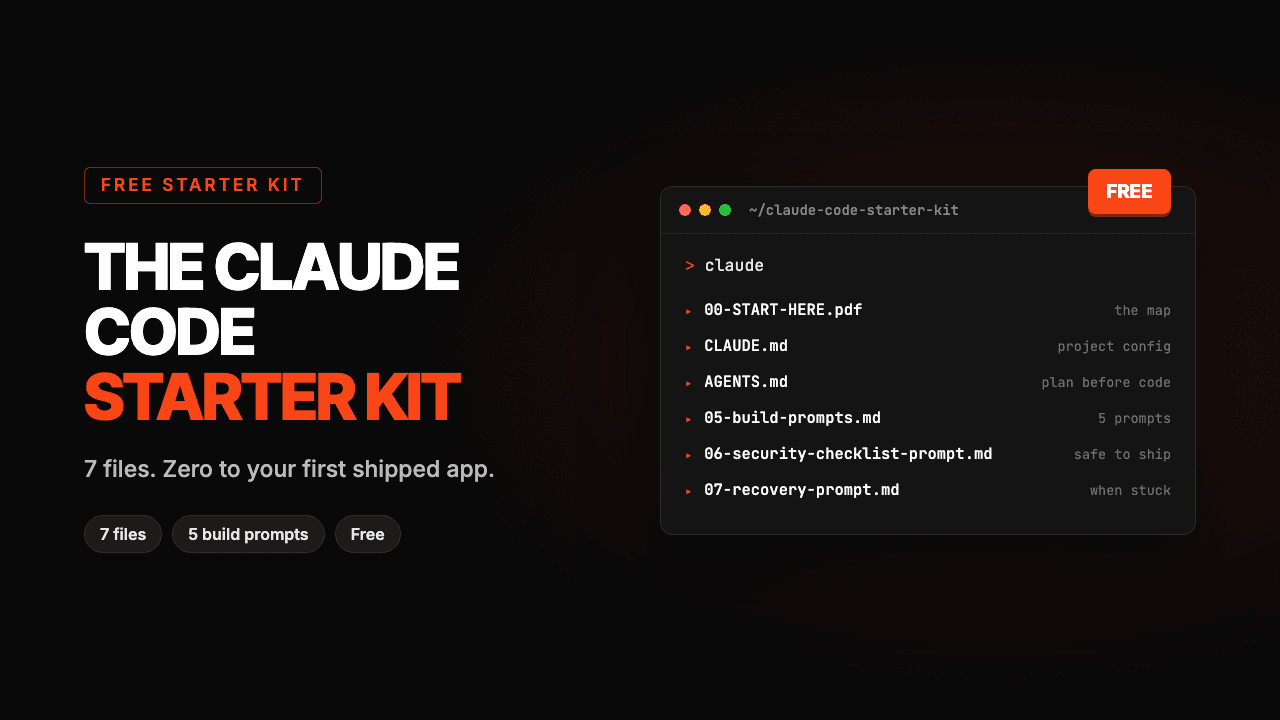 The Claude Code Starter Kit cover